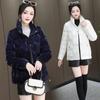 Washable Pearl Glossy Women's Short Cotton Jacket Winter New Standing Collar Small Figure Westernized Slim Fitting Cotton Jacket Jacket