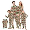 Matching Family Christmas Print Flannel Homewear Set Long-Sleeve Top And Pants