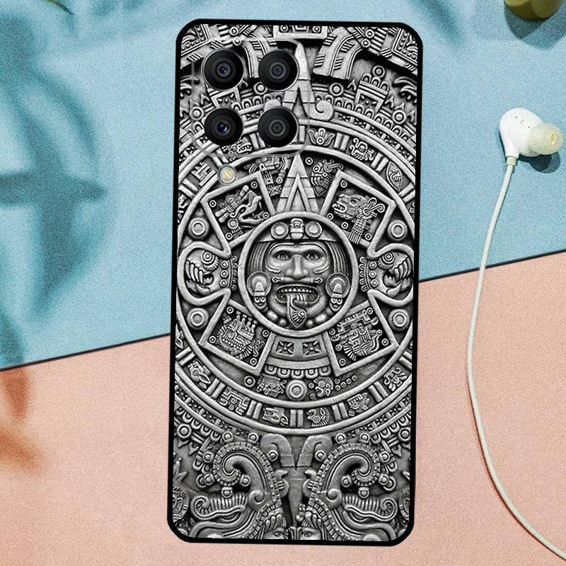 Mayan Calendar Wood Pattern For Samsung Galaxy M53 M33 M11 M21 M31 M12 M13 M14 M15 M35 M34 M54 M32 M52 M06 M16 M55 Case