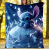 1pc S-Stitch4 Theme Blanket - Digital Print, Polyester, Cozy for All Seasons, Perfect for Outdoor, and Travel