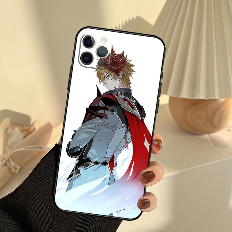Чехол для телефона Genshin Impact Тарталья для iPhone 17 16 15 14 13 11 12 Pro Max 13 mini 15 16 Plus 16e 17 Air Cover Funda
