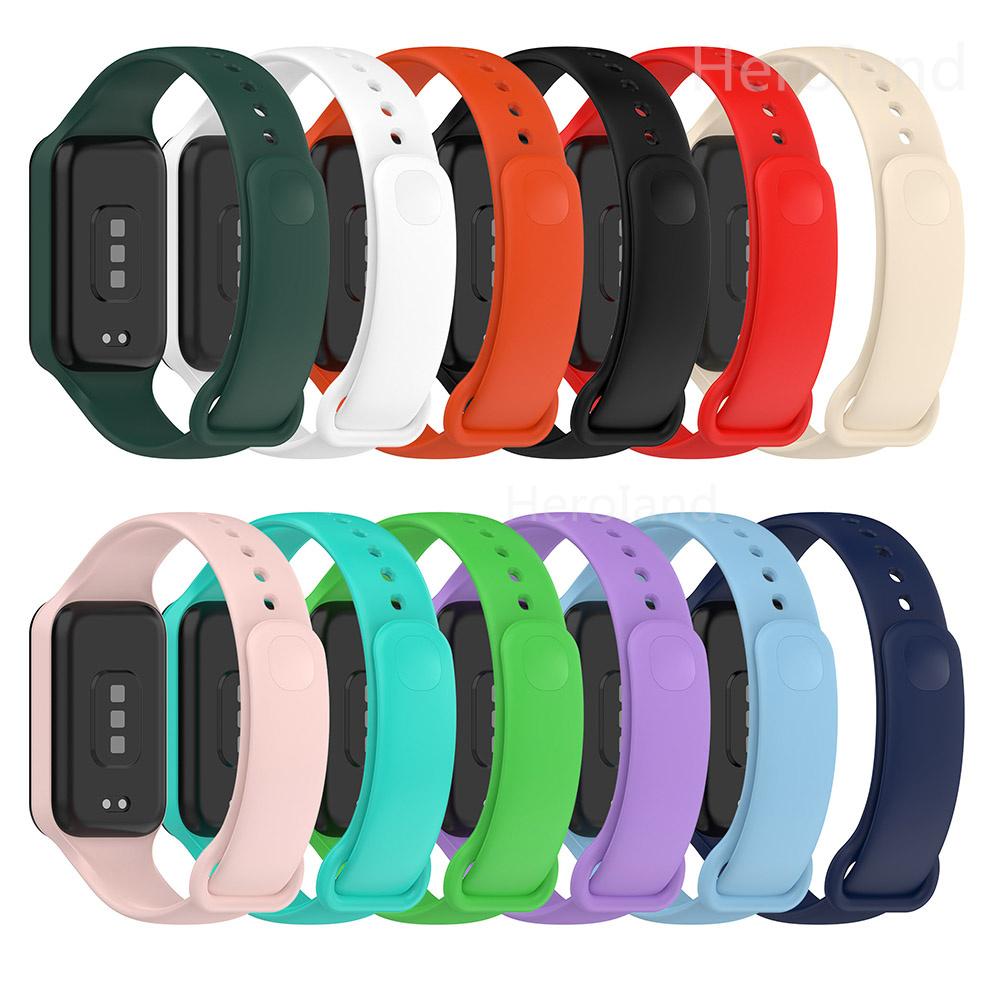 Для Redmi band 2 Ремешок для смарт-часов Силиконовый ремешок для часов Браслеты для запястья Для Xiaomi Band 8 Active Ремешок Аксессуары