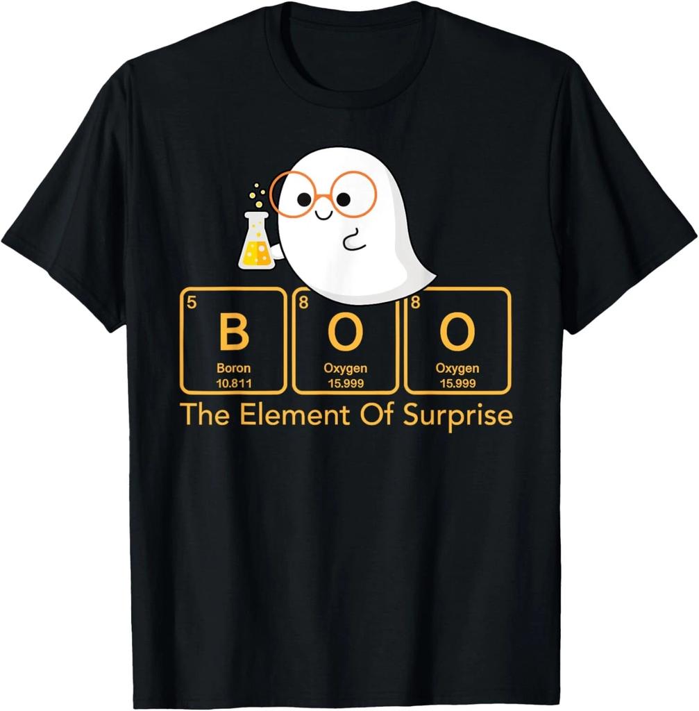 Chemistry Boo The Element Of Surprise Cute Chemist Halloween T- Shirt