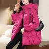 Purple Down Jacket Women's Winter High-end Loose Mid-length Hooded Bread Jacket