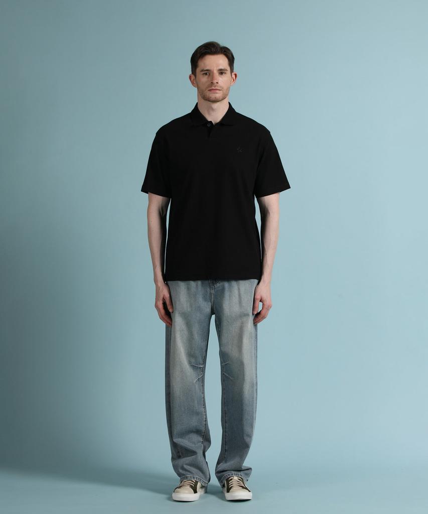 PANICALE Black Logo Short Sleeve Polo Shirt (Type A)