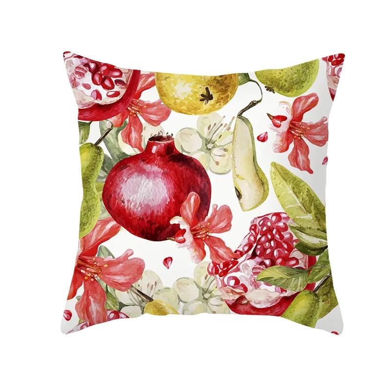 Summer Fruit Cushion Cover 45X45 Lemon Orange Strawberry Watermelon Decorative Pillowcase Polyester Sofa Cushions Home Decor