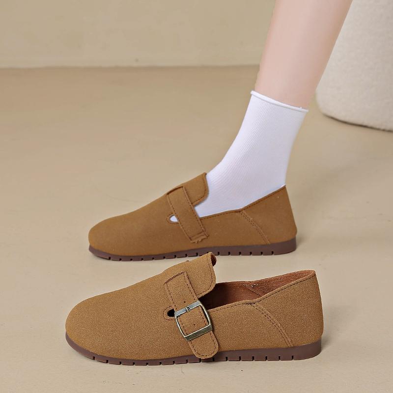 Модные женские туфли с круглым носком, повседневные женские туфли, универсальные осенние мягкие туфли на плоской подошве, мокасины в стиле ретро, удобные туфли для женщин