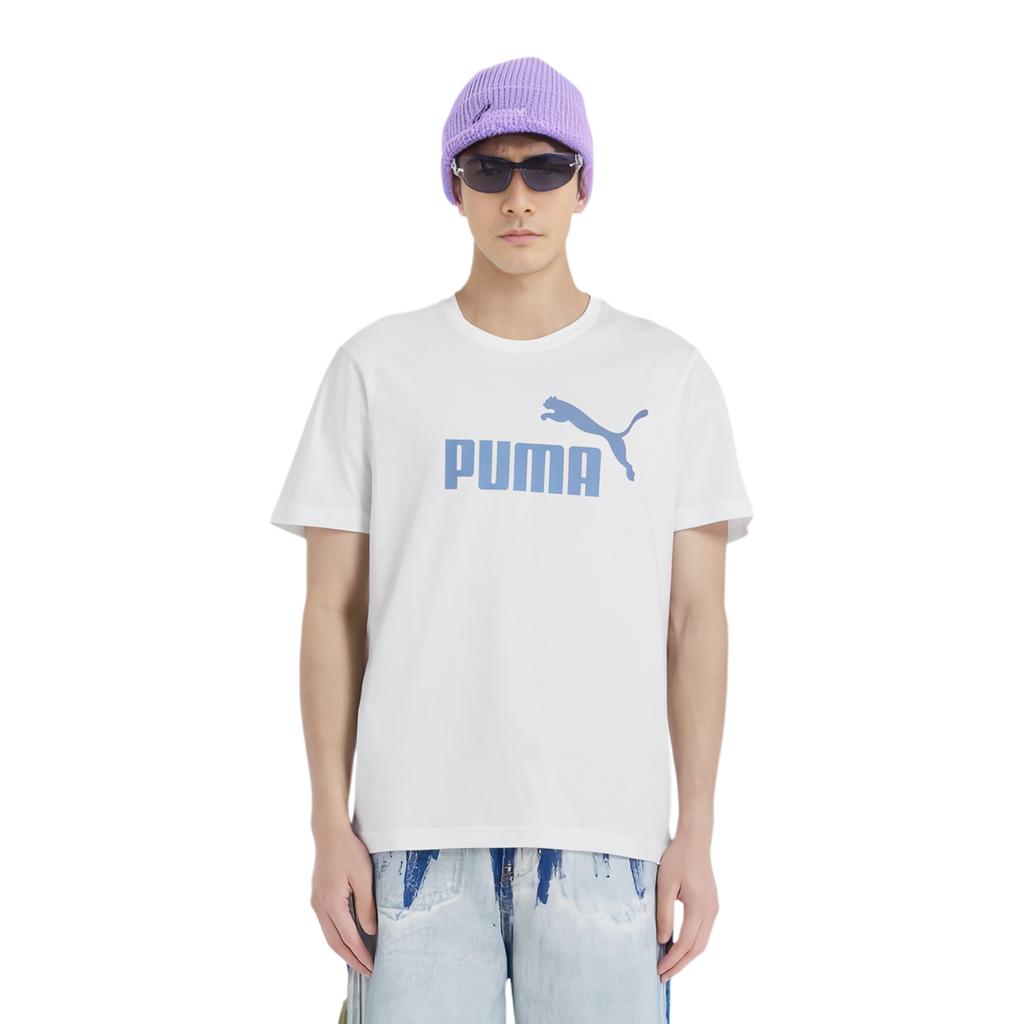 Puma Круглый вырез с принтом, дышащая футболка с коротким рукавом, мужские топы, белый цвет 847715-35