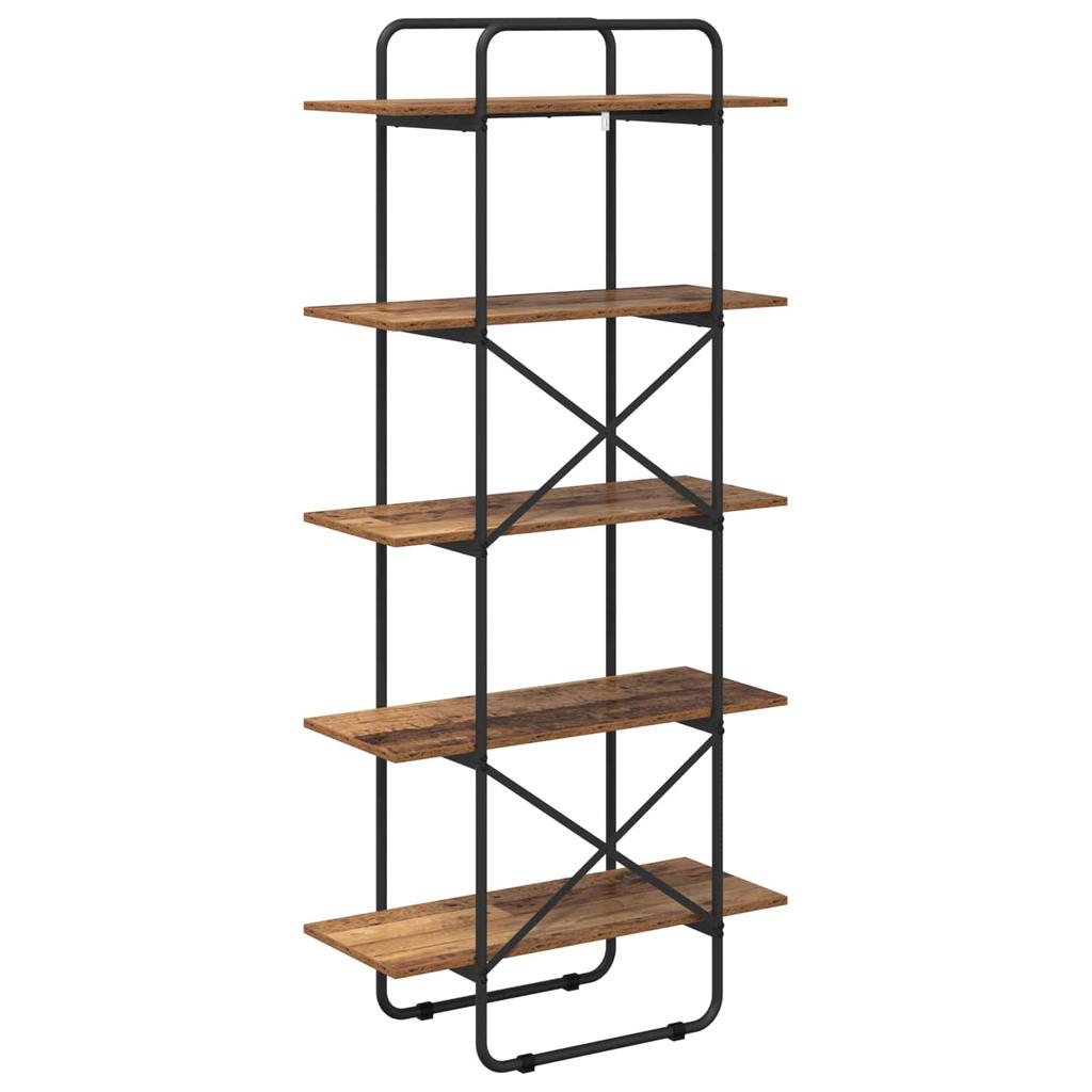 Bookshelf 5 Tiers 60 x 35 x 175.5 cm PB Oak