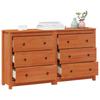 Sideboard with Drawers 2 pcs Wax Brown 140 x 35 x 80 cm