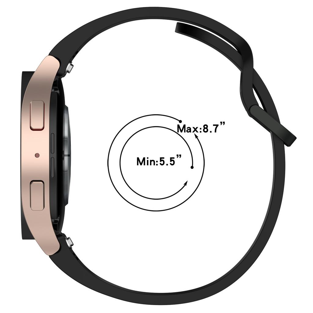 Click Easy To Fit Sport Band For Samsung Galaxy Watch 7 4 44mm/5 Pro 45mm/6 Classic 47mm 43mm/FE 40mm Silicone Strap Accessories