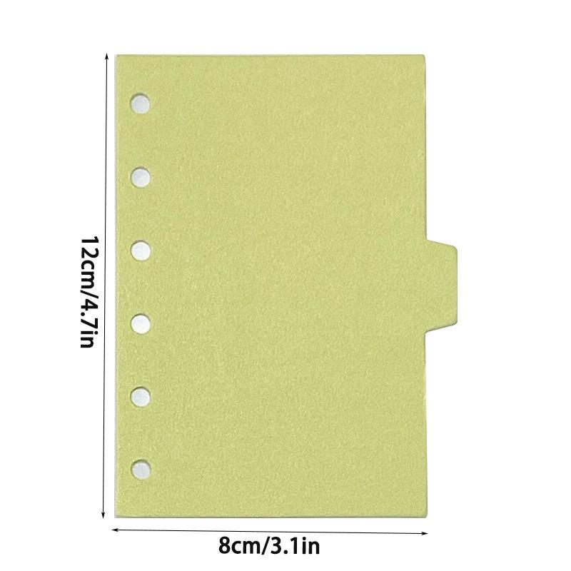 20pcs A7 Binder Dividers Multicolor PP Planner Inserts Index Tabs Loose Leaf Binders Accessories Refill Category Page Tab Indexing