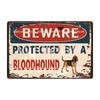 [ WellCraft ] Dog Beware Protected By A Borzoi Metal Sign Tin Poster Home Decor Bar Wall Art Painting 20*30 CM Sizer DB-12