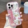 Розовый прозрачный чехол-браслет Hello Kitty для Xiaomi Redmi Note 15 Pro 5G 15 15C 14C 13C 12 Note 14 13 12 Pro Plus 5G