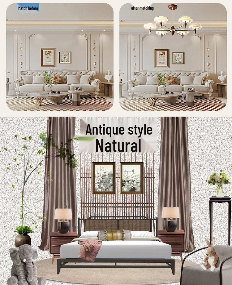 Французский винтажный стиль Современная минималистичная люстра для столовой, кабинета, спальни или прохода