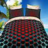 Honeycomb Duvet Cover Set Pink Geometry 3D Printed Bedding Set Polyester Cool Style Double Queen Quilt Cover For Boys And Adults