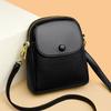 Women's Crossbody Mobile Phone Bag New Fashionable Small Bag Fashionable Simple Casual and Versatile Soft Lychee Leather Pattern Shoulder Bag