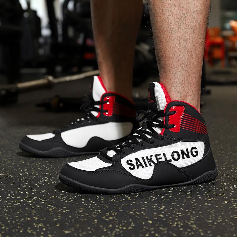 Original SAIKELONG Mid Cut Unisex Boxing Shoes Size 35-46 Light Wrestling Sneakers Luxury Gym Footwears Adult Sambo Boots