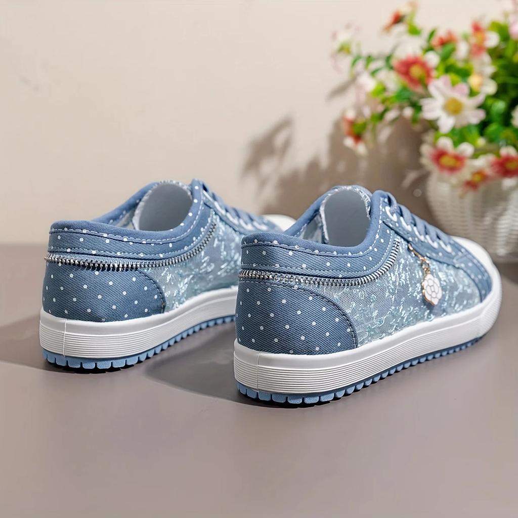Fashion 2024 Summer Women's Sneakers Casual Mesh Canvas Shoes Breathable Walking Hollow Low Top Vulcanized Shoes Footwear Flat Tennis