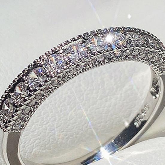 Унисекс кольцо круглый кубический цирконий ювелирные изделия сияющий яркий блеск кольцо на палец Валентина