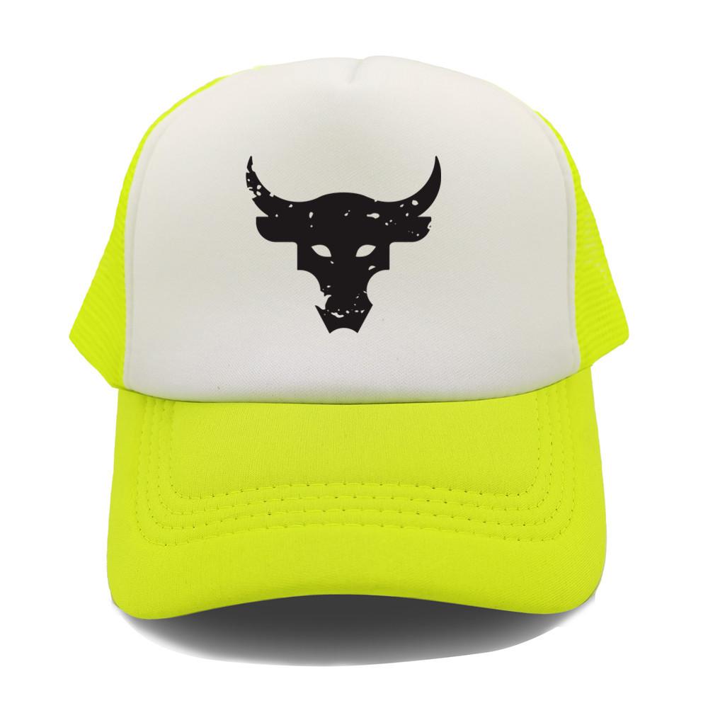 Dwayne Johnson Brahma Bull Tattoo Trucker Cap Unisex Baseball Caps Cool Summer Mesh Net Dwayne Johnson Hat Snapback Hats MZ