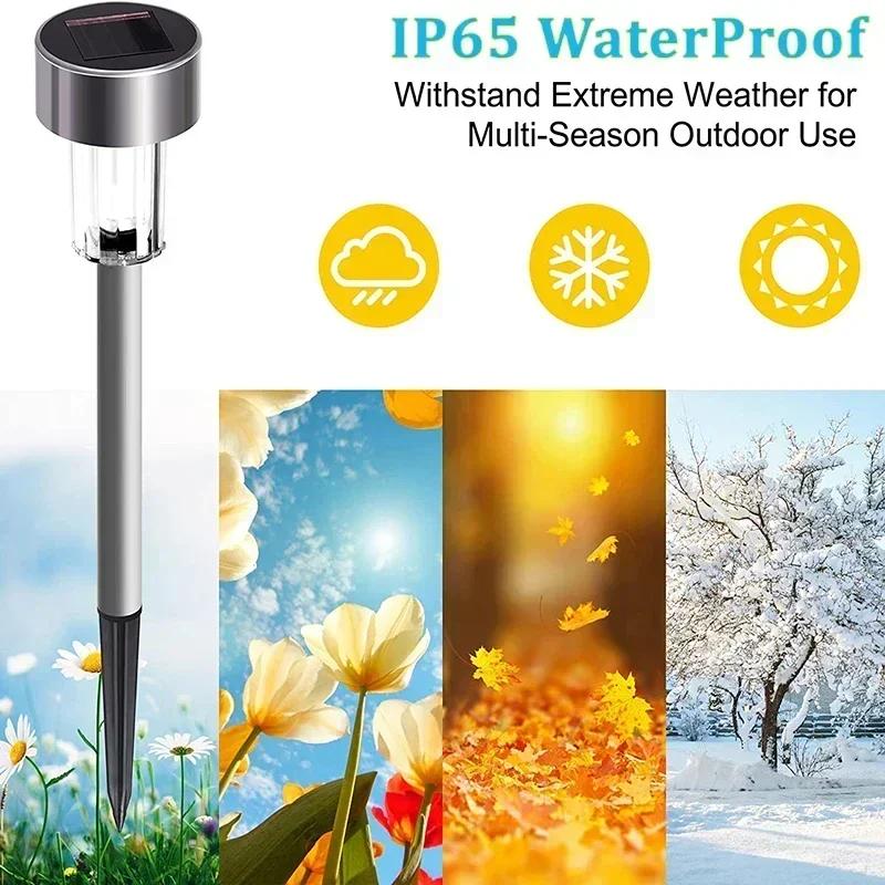 Solar Outdoor Lights Solar Garden Light LED Landscape Lighting Waterproof Pathway Lights Decor Walkway Lawn Patio Yard