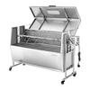 Rotisserie Grill 38W BBQ Outdoor Pig & Lamb Spit Roaster, Charcoal Spit Roaster with 60 Kg Capacity, Wheels & 4-Level Height, Stainless Steel Electric