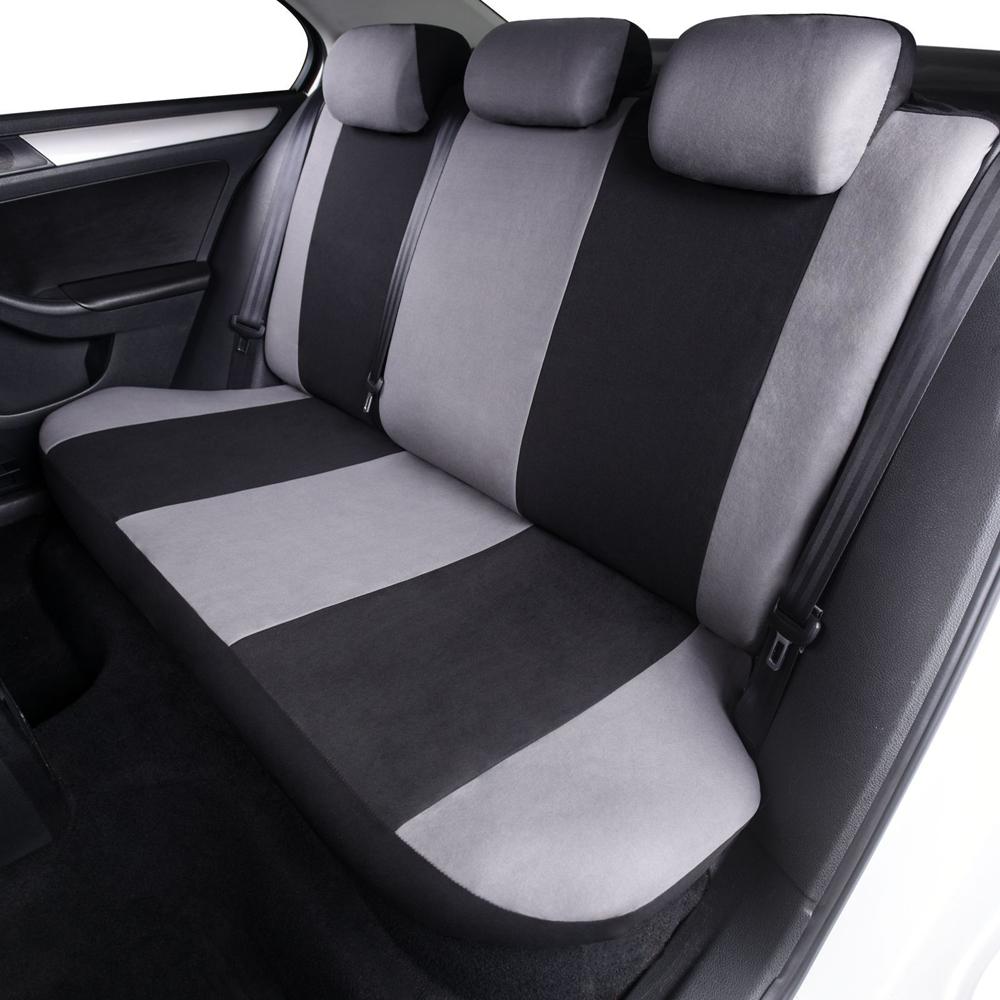 Универсальный полиэстеровый комплект чехлов для автомобильных сидений, автомобильная однотонная ткань, двухцветные аксессуары для салона автомобиля, автокресла
