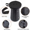 Collapsible Portable Stool, Upgraded Folding Camping Stool Load Capacity 450lbs Telescoping Foldable Retractable Stool for Adults