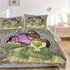 3pcs Tiana Princess Bedding Set - 1 Soft Quilt Cover + 2 Pillowcases, Machine Washable - Suitable for All Seasons, Perfect Gift for Family and Fr