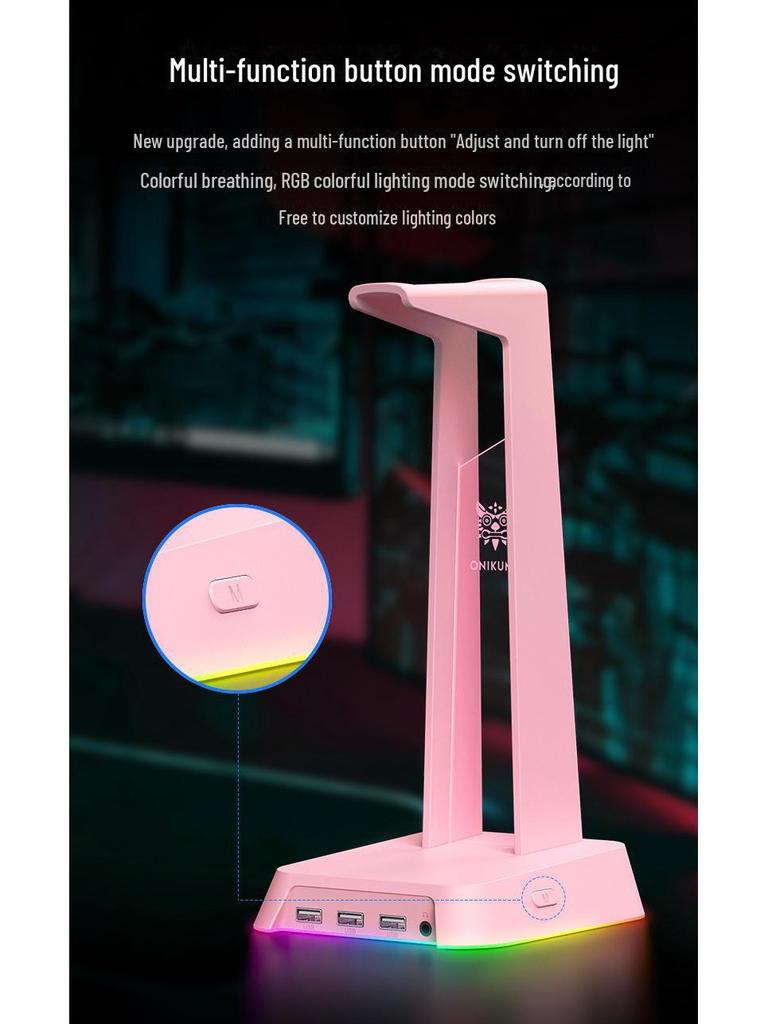 Подставка для наушников ONIKUMA ST-2 RGB с концентратором и док-станцией расширения сплиттера