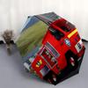 Fireman Fire trucks Themed Travel Umbrella-8 Ribs Automatic Opening and Closing, Portable Folding Design, Compact and Stylish Umbrella Suita