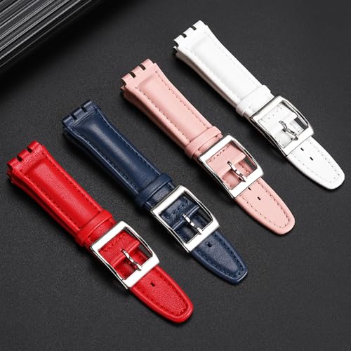Ремешок для часов ZHUOLEI Swatch, 17 мм/19 мм [Включает 3 шпильки, инструмент для снятия шпилек и коробку] (A-Синий, 19мм)