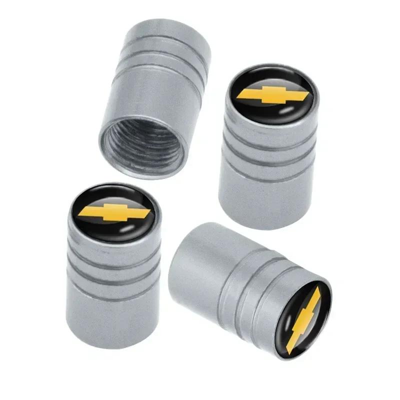 4pcs Round Tire Valve Stem Caps Aluminum Wheel Rod Dust for Chevrolet Colorado Sonic Aveo Cruze Epica Lova Camaro Impala 2 3 4 5 FA5