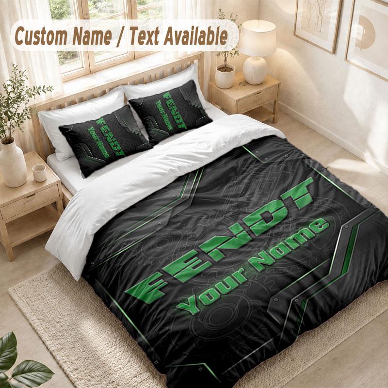 Custom Name Bedding Set 3 PiecesFendt Print Duvet Cover + 2 Pillowcases Soft Bed Decor
