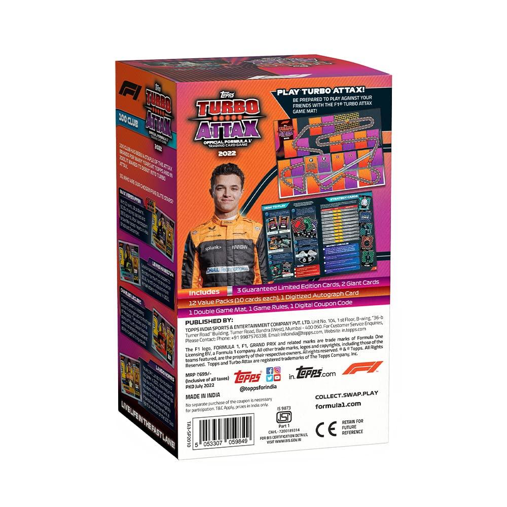 Topps India F1 Turbo Attax 2022 Коллекционная карточная игра (Смарт-пак)