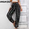Women's Spring Summer 100 Mesh Wide Leg Bloomers Casual Pants