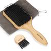 BESTOOL Hair Pig Bristle Wooden Paddle Brush for and Premium Hair Care Comb for Shiny and Improved Hair Quality Brush, Comb, Men, Women, Children,
