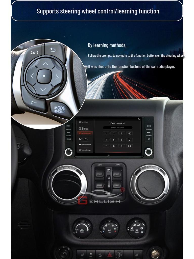 Android Navigation System for Jeep Wrangler/Dodge/Chrysler Cars