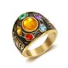 Hip-hop Anime Peripheral Ring Titanium Steel Gold-plated Time Stone Thanos Men's Ring