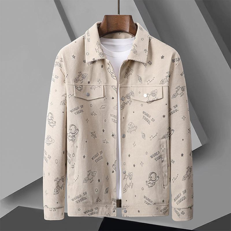 Куртка Мужская Весенне-Осенняя Куртка Новая Приталенная С Принтом Мужская Мантия Мантия Красивые Топы Модная Весенняя Одежда