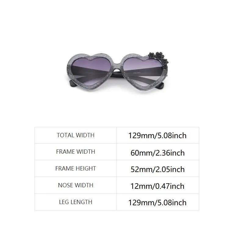 Модные очки с милой сердечкой в ​​форме сердца для девочек, модные очки с защитой от ультрафиолета для активного отдыха, подарок для детей, детские аксессуары
