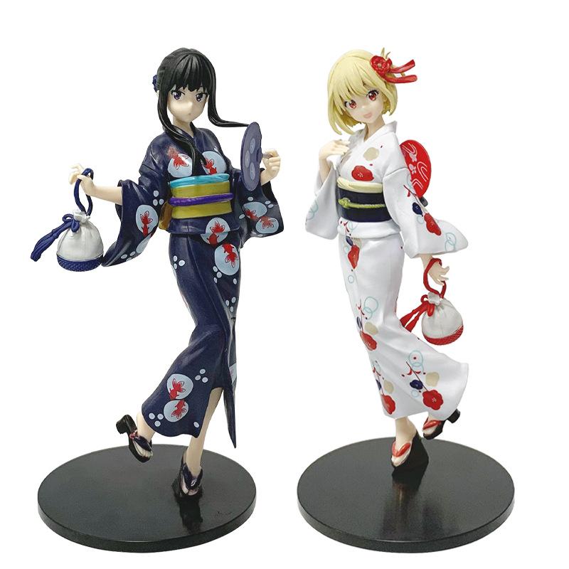 19СМ Аниме Ликорис Рекойл Иноуэ Такина Фигурка Luminasta Yukata de Odekake Ципао Платье Модель Игрушка Кукла Фигурка Действия