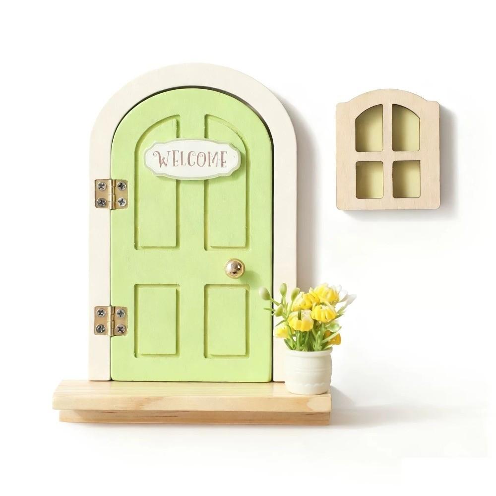 Glows in The Dark Window Fairy Elf Door Creative Mouse Hole Nursery Decor