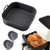 Air Fryer Silicone Liners Pot Basket Non Stick Reusable Replace Parchment Air Fryer Liner Paper with Heat-proof Gloves