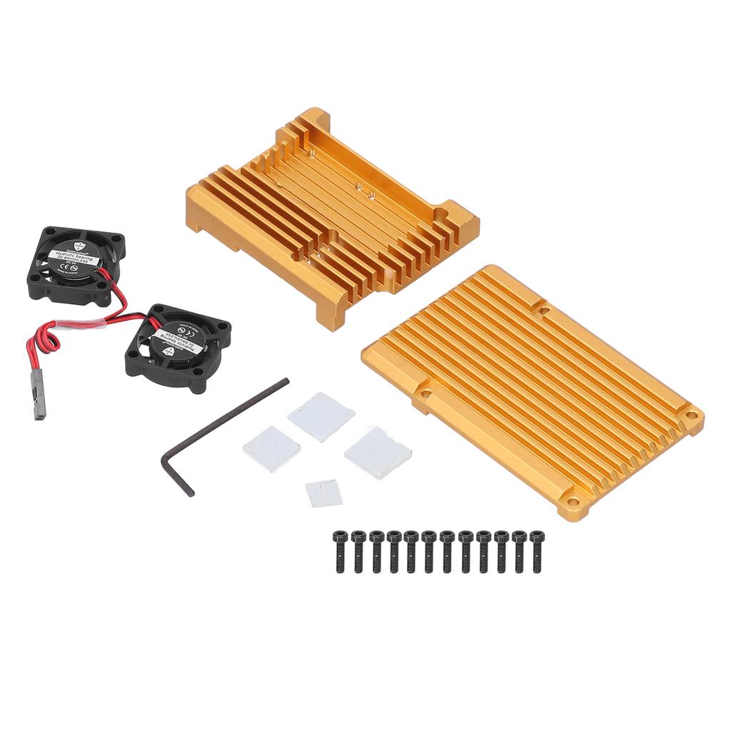 Protective Case Housing Enclosure Casing with Dual Cooling Fan for Raspberry Pi 3 Model B B+ Protective Shell for Raspberry Pi