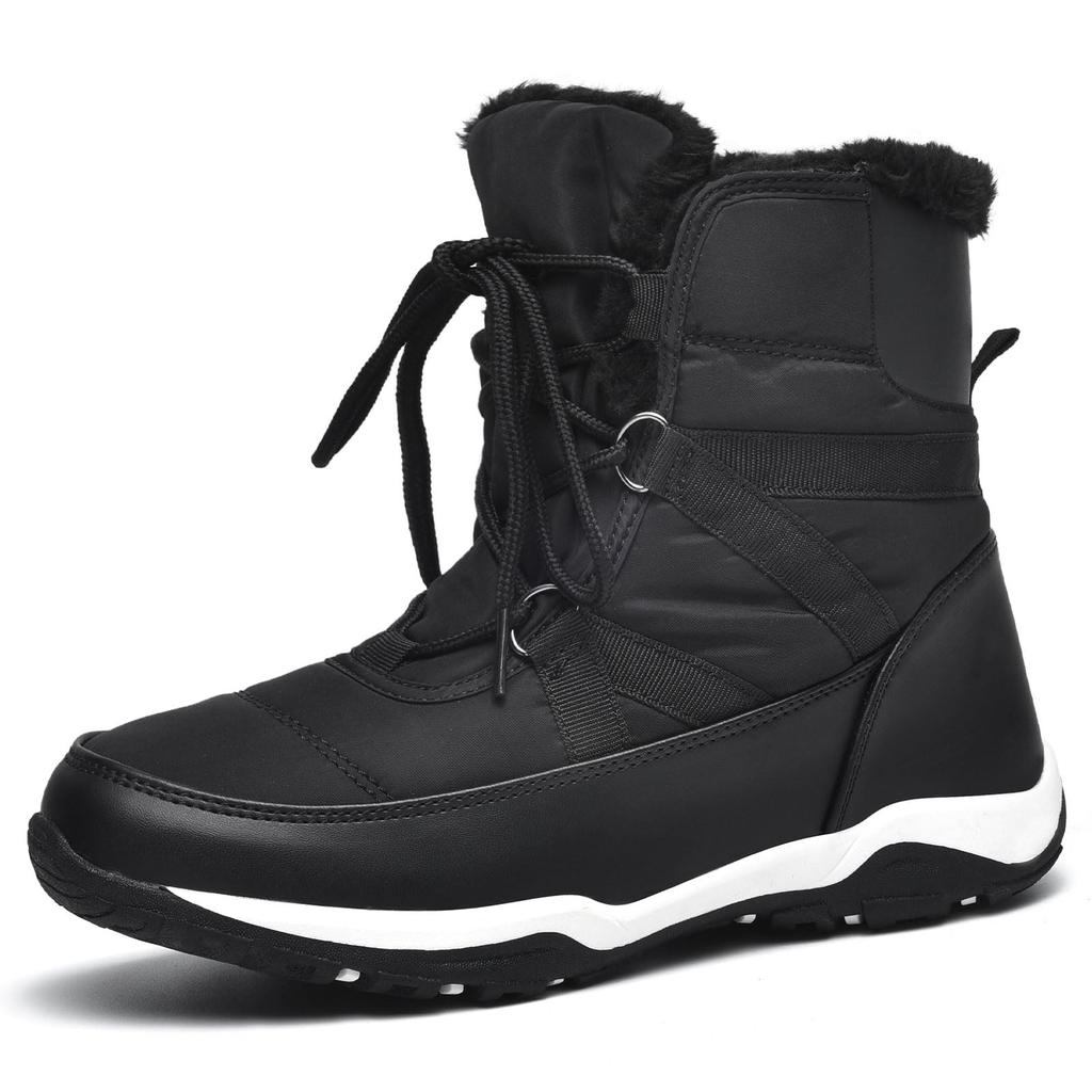 BTNTN Snow Cold Weather Winter Winter Snow Suitable for Size Women's Boots, Shoes, Waterproof, Non-Slip, Boots, Lightweight, Boots, Hokkaido, Black,