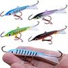 Ice Fishing Baits 2pcs Vertical Jigging Lures Winter Ice Balance Metal Lead Fishing Lures