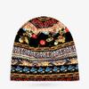 Unisex Paisley Cotton Cuffed Beanie: Spring/Summer Double Layer Stretch for Trendy Street Dance Fashion