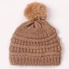 New baby knitted pullover hat, children's autumn and winter hairball warm hat, baby wool hat